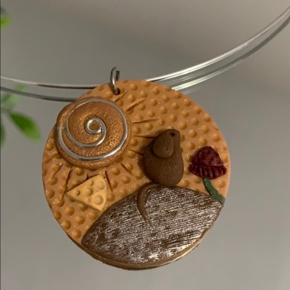 Artisan✨Necklace omega aluminum with polymerclay - Picture 2 of 5